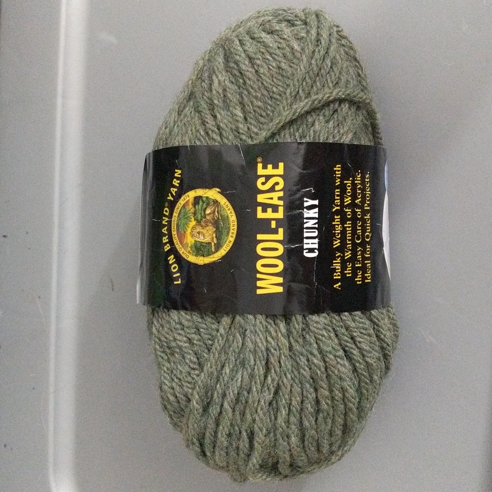 #NWT Lion Brand Yarn Wool-Ease Chunky. Color: Army Green (Villow)